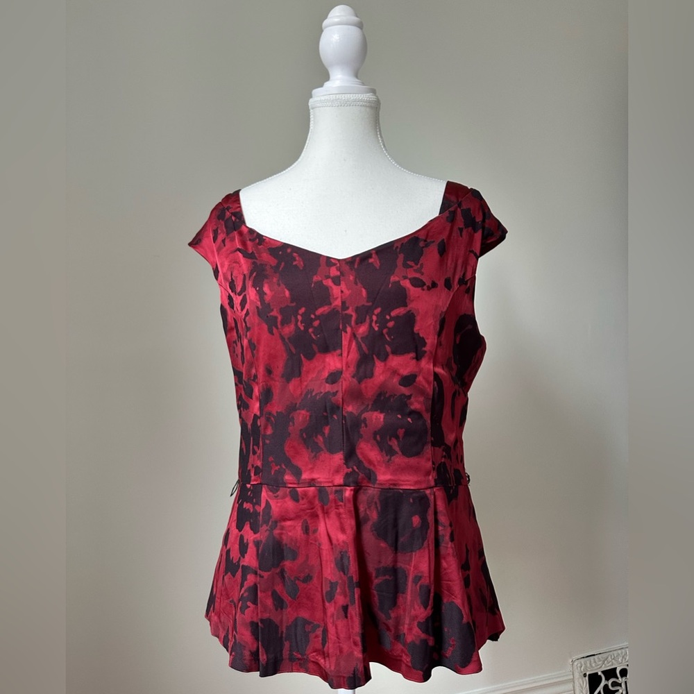 LE CHATEAU Y2K Rose Babydoll Whimsigoth Romantic Feminine Top Size L